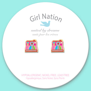 Cutie Studs / Küpe- Retro Camera