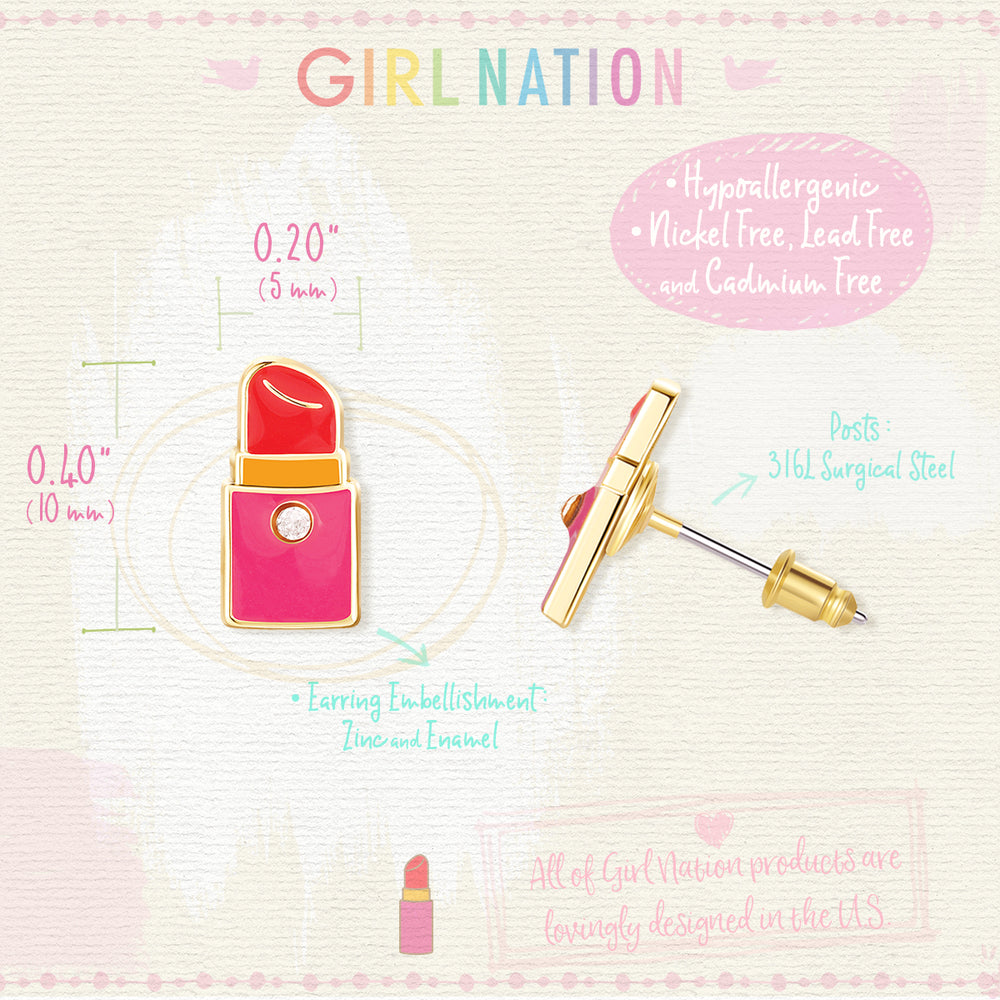 Cutie Studs / Küpe- Lipstick Chick