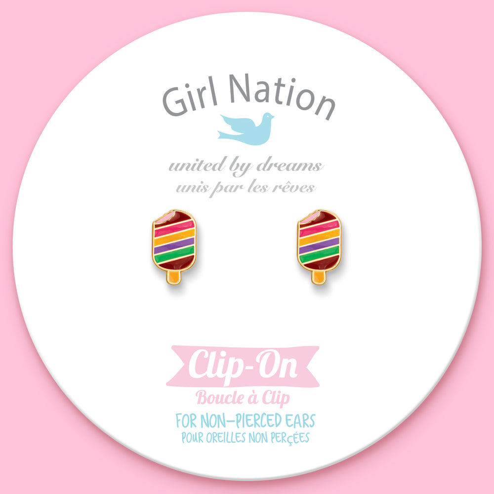 CLIP ON / Klipsli Küpe- Rainbow Pop