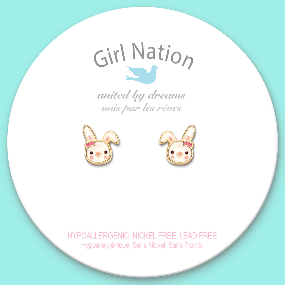 Cutie Studs / Küpe- Bouncy Bunny