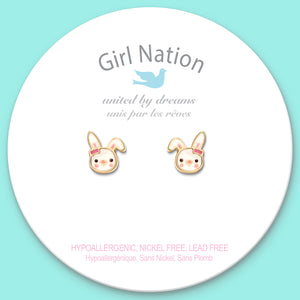 Cutie Studs / Küpe- Bouncy Bunny