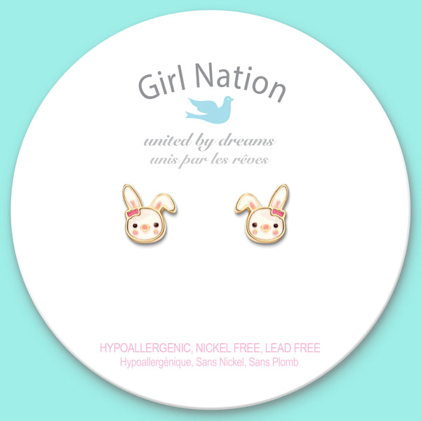 Cutie Studs / Küpe- Bouncy Bunny