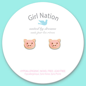 Cutie Studs / Küpe- Precious Pig