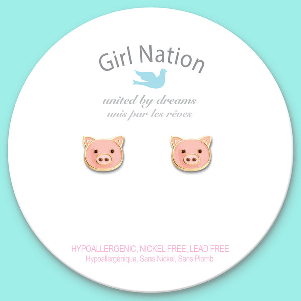 Cutie Studs / Küpe- Precious Pig