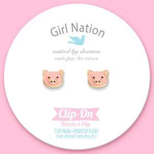 CLIP ON / Klipsli Küpe- Precious Pig