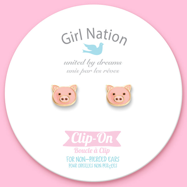 CLIP ON / Klipsli Küpe- Precious Pig