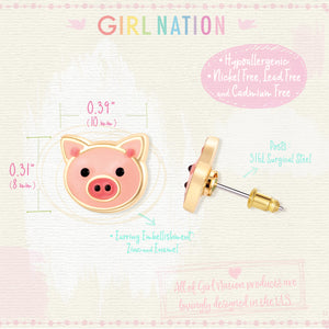 Cutie Studs / Küpe- Precious Pig