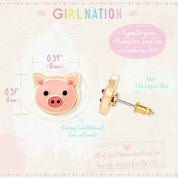Cutie Studs / Küpe- Precious Pig