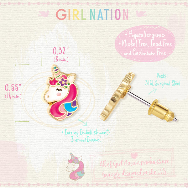 Cutie Studs / Küpe- Unicorn Dreams