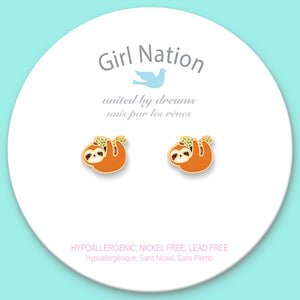 Cutie Studs / Küpe- Playful Sloth