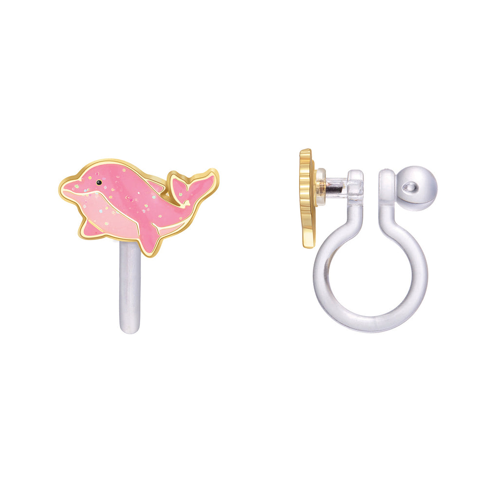 CLIP ON / Klipsli Küpe-  Dazzling Dolphin