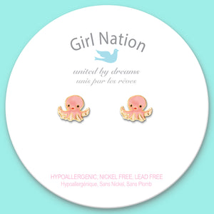 Cutie Studs / Küpe- Obedient Octopus
