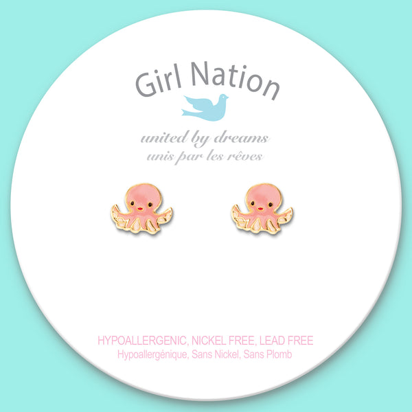 Cutie Studs / Küpe- Obedient Octopus