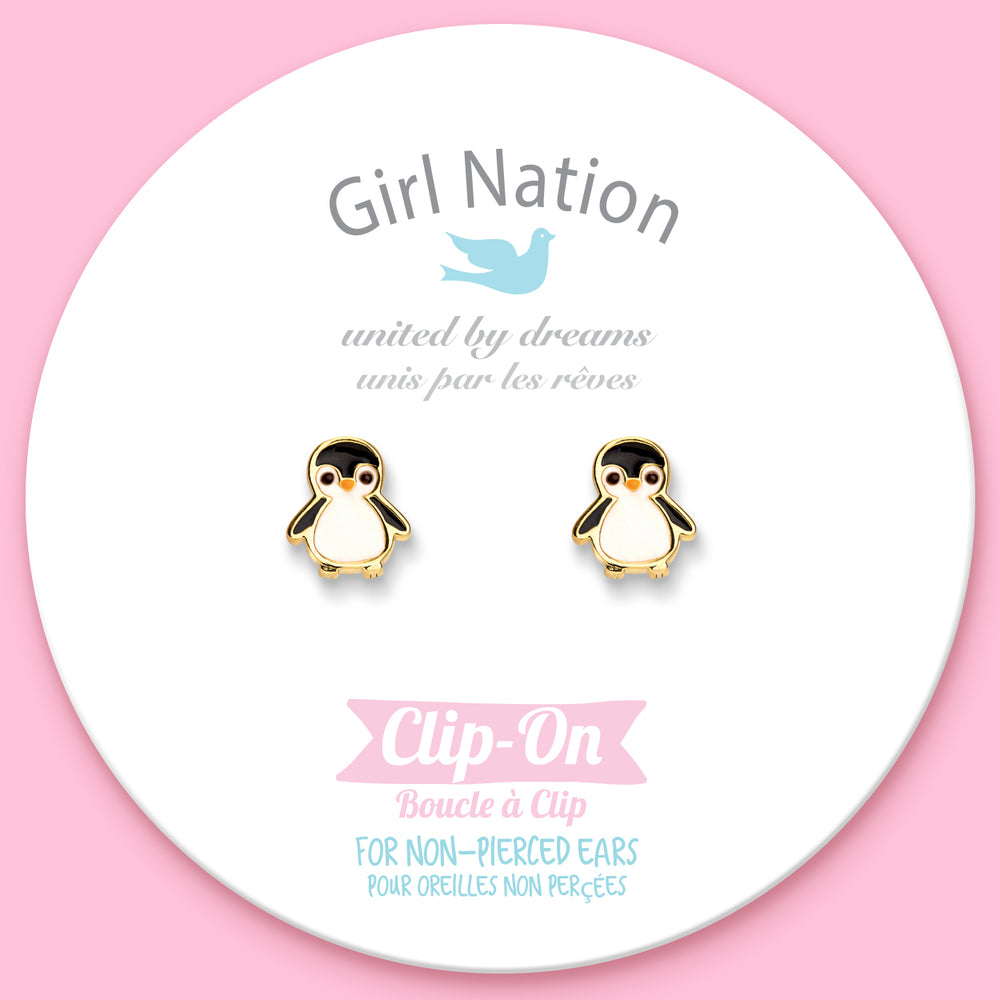 CLIP ON / Klipsli Küpe- Personable Penguin