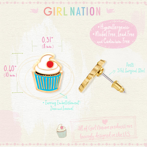 Cutie Studs / Küpe- Classic Cupcake