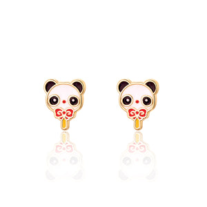 Cutie Studs / Küpe- Panda Popsicle
