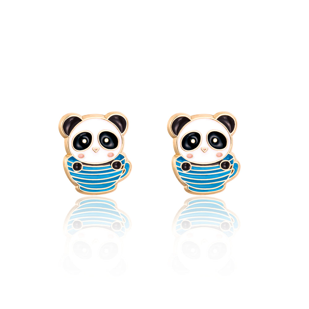 Cutie Studs / Küpe- Panda Teacup