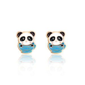 Cutie Studs / Küpe- Panda Teacup