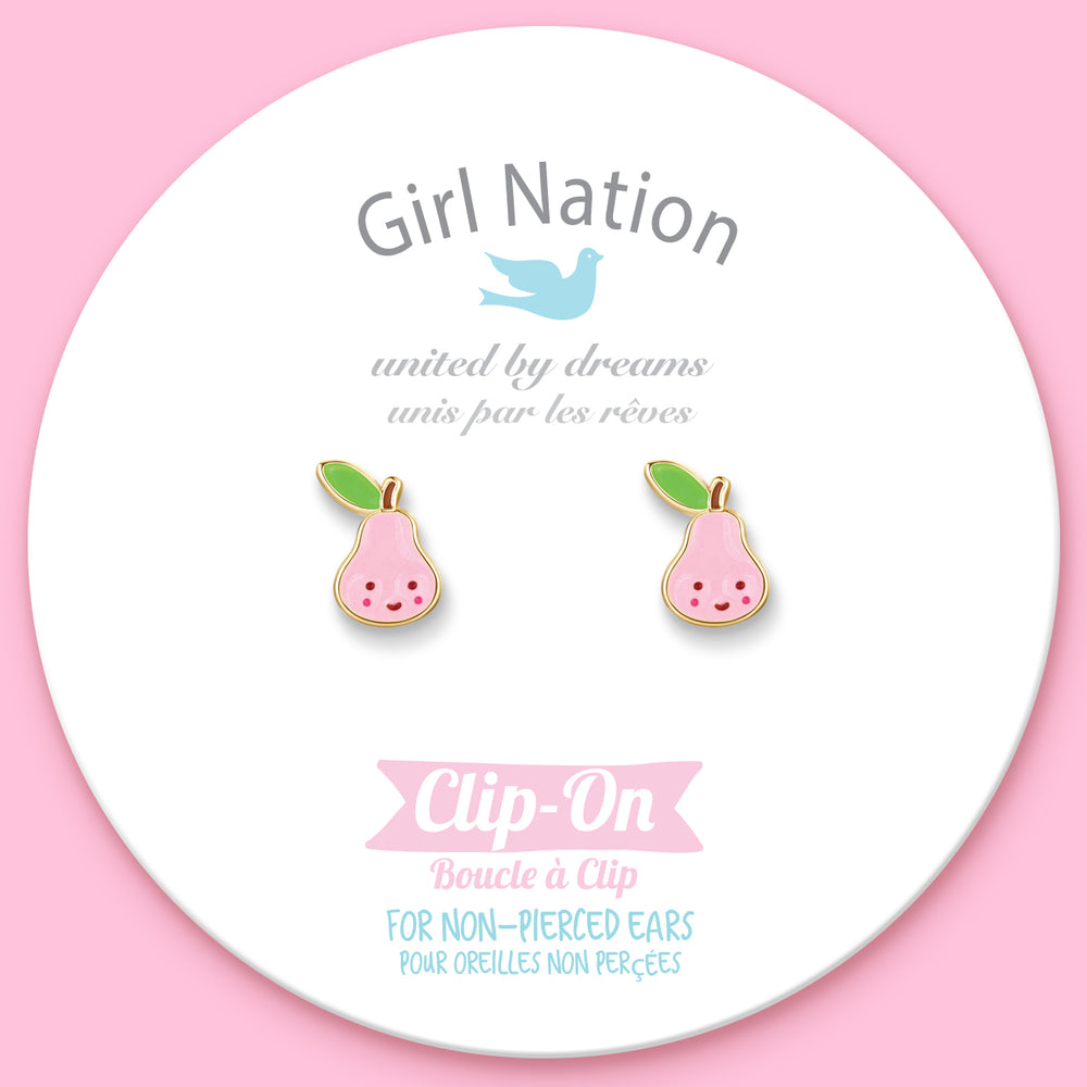 CLIP ON / Klipsli Küpe- Pink Pear