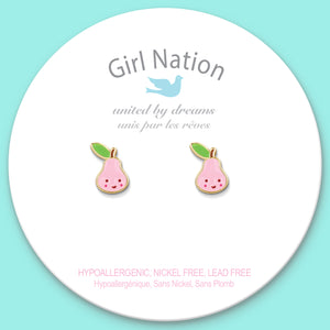 Cutie Studs / Küpe- Pink Pear
