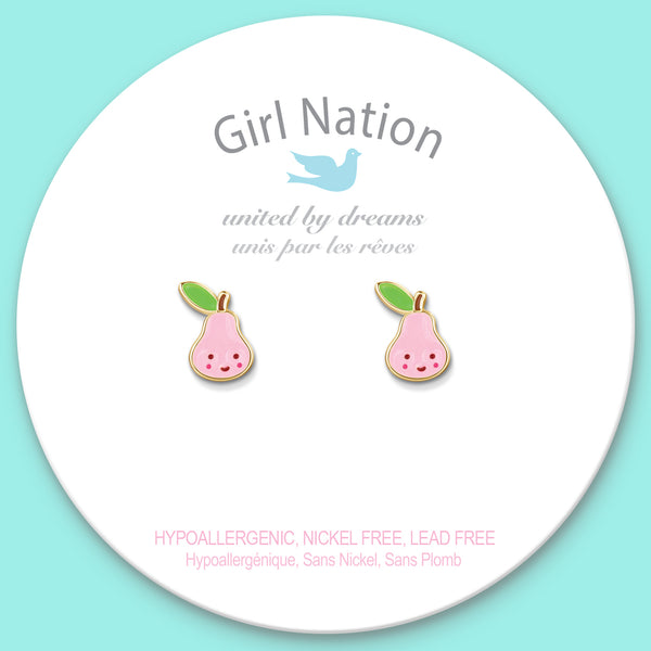 Cutie Studs / Küpe- Pink Pear