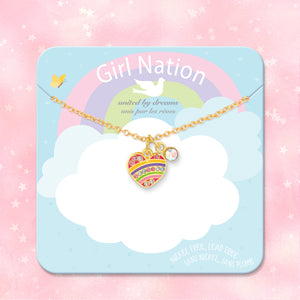Sweet Petite Kolye- Crystal Rainbow Heart