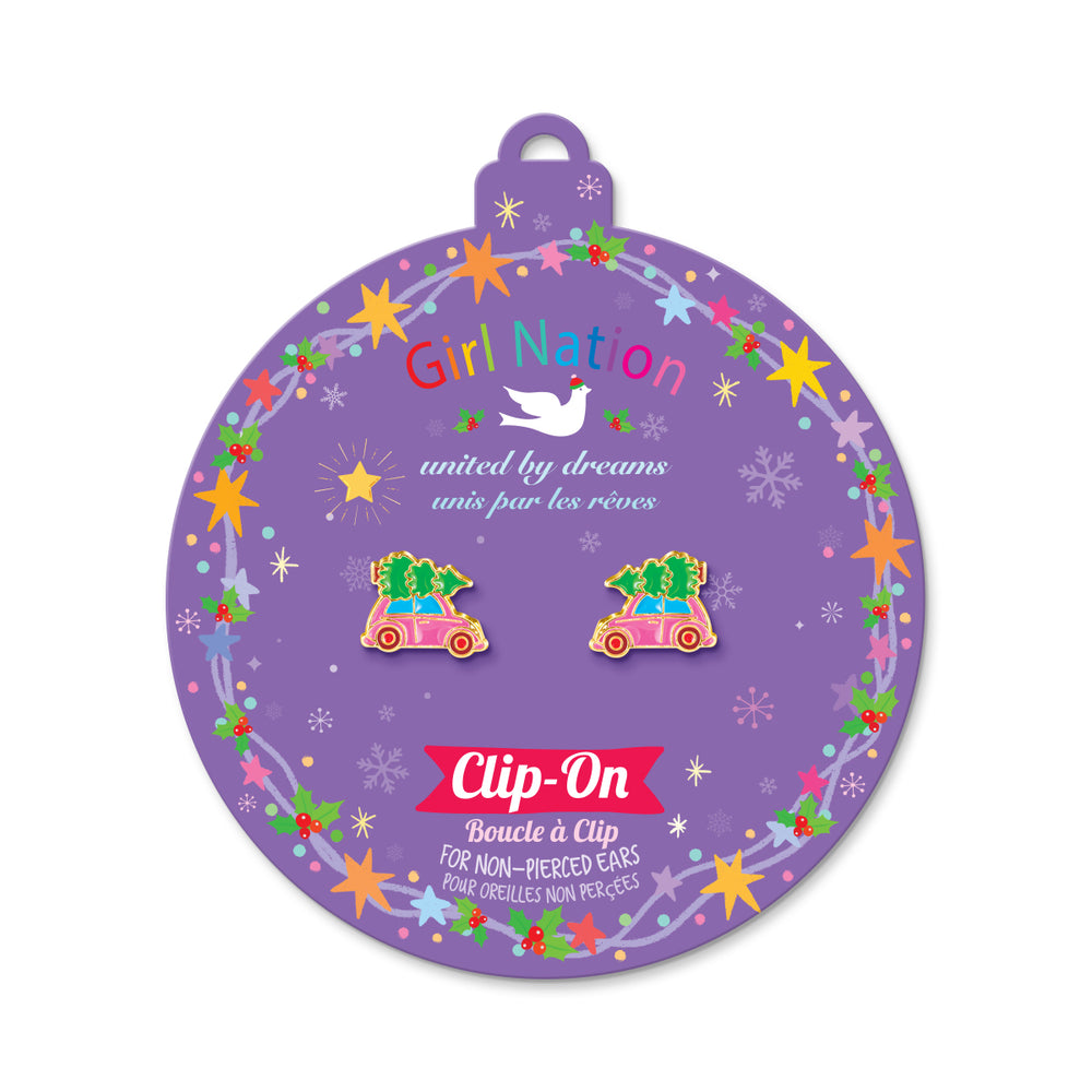 Holiday ClipOn- Car with Tree