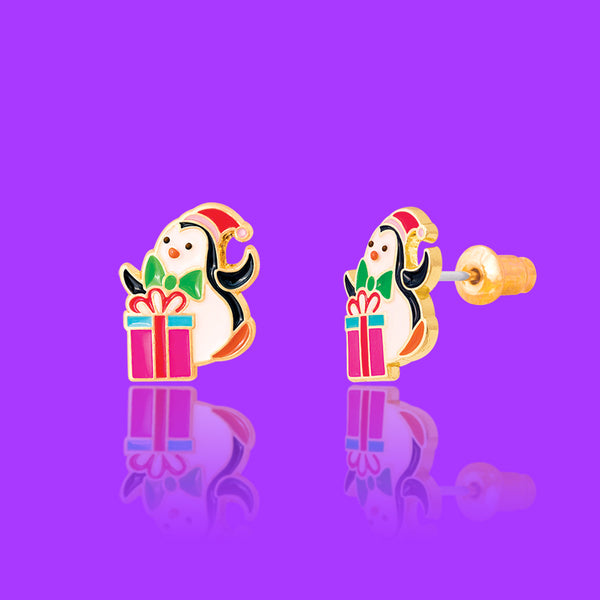 Holiday Studs- Penguin Surprise