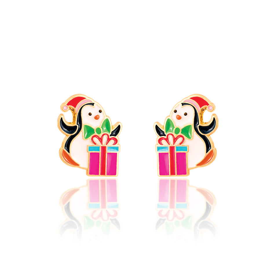 Holiday Studs- Penguin Surprise