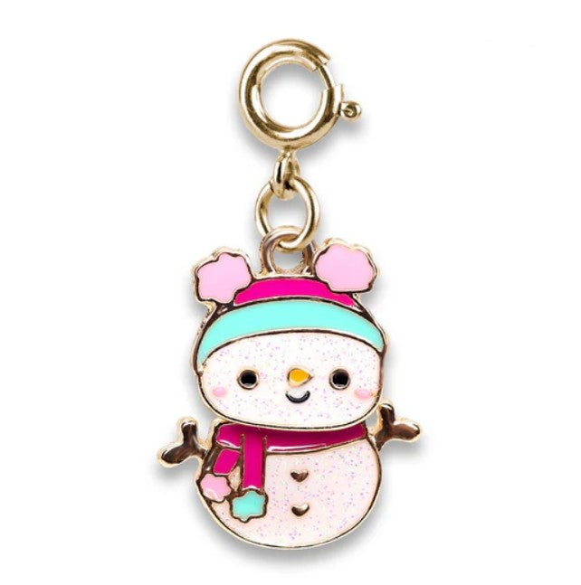 Gold Swivel Snowman Charm